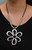 Steel Sapphire Emma Daisy Pendant Necklace