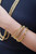 Steel Sapphire Multi Chain Bracelet Gold Plated