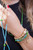 Steel Sapphire Hip Multi Bracelet Turquoise/Green Gold Plated