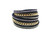 Steel Sapphire Cara Wrap Bracelet - Navy Gold Chain