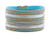 Steel Sapphire Single Wrap Bracelet - Misty Blue/Crystals & Gold Chain