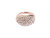 Steel Sapphire Multi Stone Ring Rose Gold Plated Small