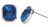 Blue Crystal Stud Rhodium