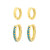 Sensation Turquoise Huggie Set GP