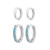 Sensation Turquoise Huggie Set RH