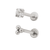 Pygmy Flatback 3mm CZ Ball Trio SS