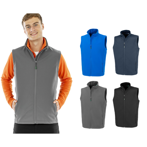 Result Genuine Recycled Men's recycled 2-layer printable softshell bodywarmer