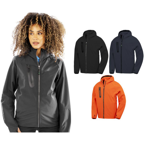 Result Genuine Recycled 3-layer recycled printable casual hooded softshell