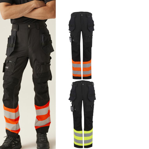 Regatta High Visibility Hi-Vis X-Pro Stretch holster trousers (Class 1)