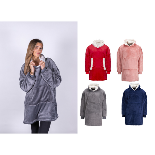 The Ribbon oversized cosy reversible sherpa hoodie