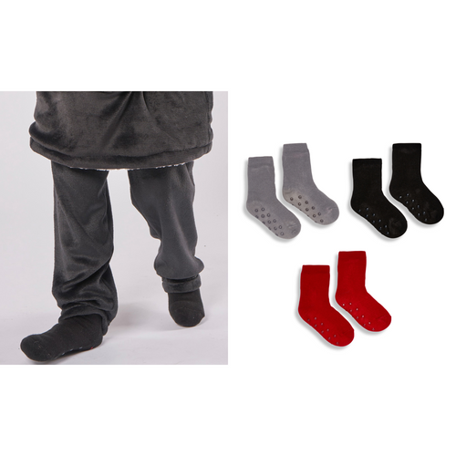 The kids Ribbon luxury Eskimo-style fleece socks