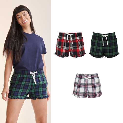 SF Women's tartan frill shorts