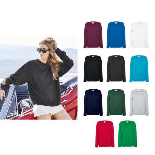 Fruit of the Loom Women's lightweight raglan sweatshirt