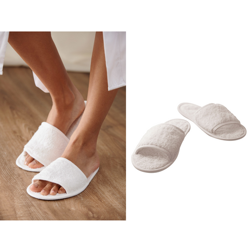 Towel City Classic terry slippers (open-toe)