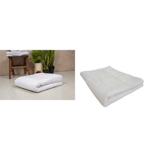 Towel City Organic bath sheet with printable border