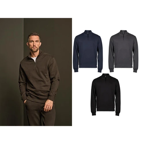 Tee Jays Ribbed interlock half-zip (5506)