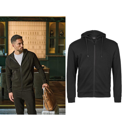 Tee Jays Ribbed interlock hooded full-zip (5508)