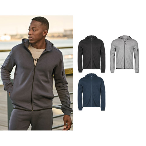 Tee Jays Athletic hooded full-zip sweatshirt (5706)