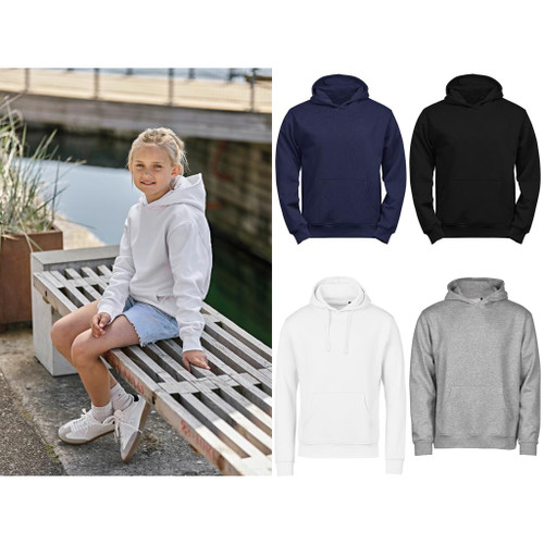 Tee Jays Junior UNLABELED hooded sweatshirt (5152B)