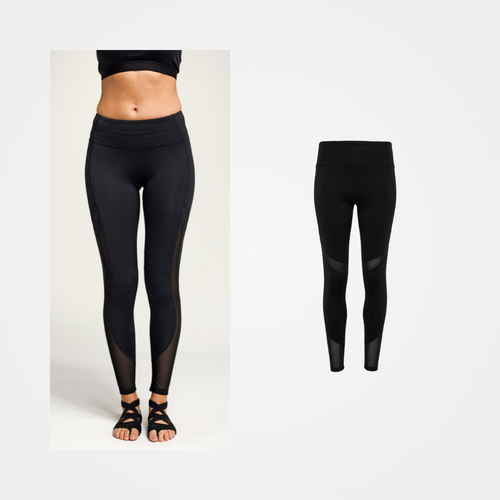 Women's TriDri® mesh tech panel leggings full-length
