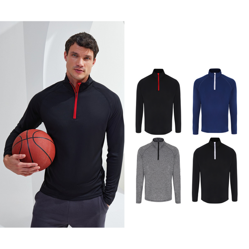 TriDri® long sleeve performance ¼ zip