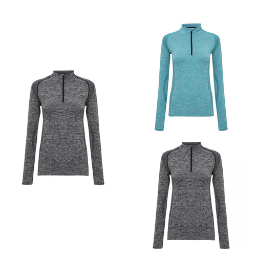 Women's TriDri® seamless '3D fit' multi-sport performance zip top