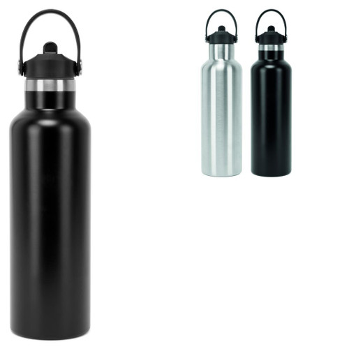 TriDri® Vacuum sports water bottle with flip-up straw