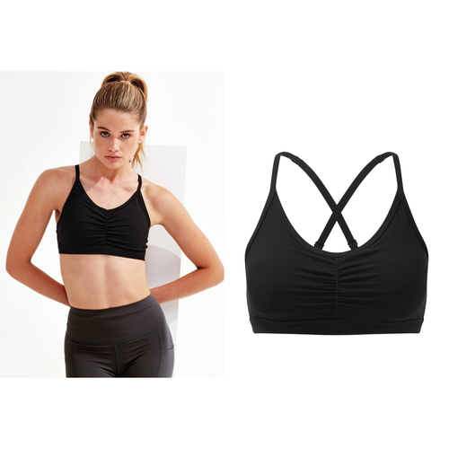 Women's TriDri® ruched sports bra (medium impact)