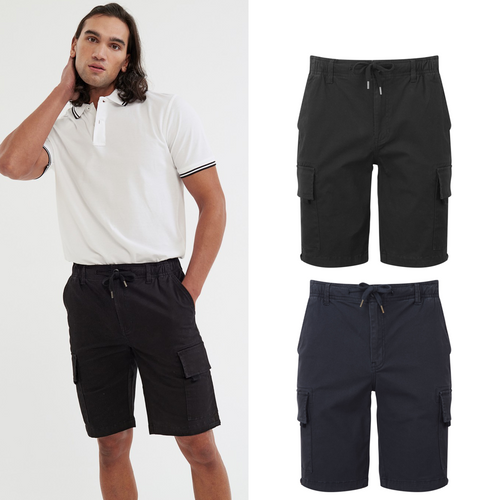 Wombat Men’s drawstring cargo utility shorts