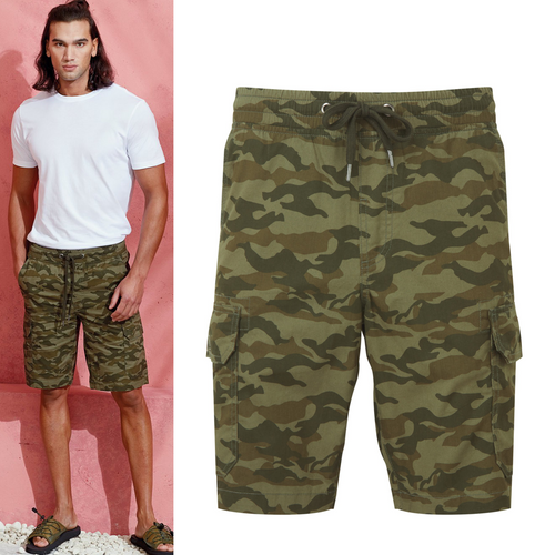 Wombat Men’s camo cargo utility shorts