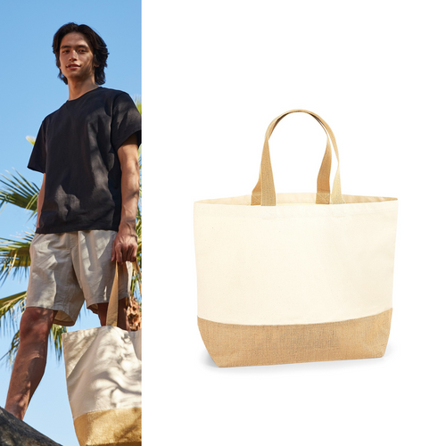 Westford Mill Jute base canvas tote XL