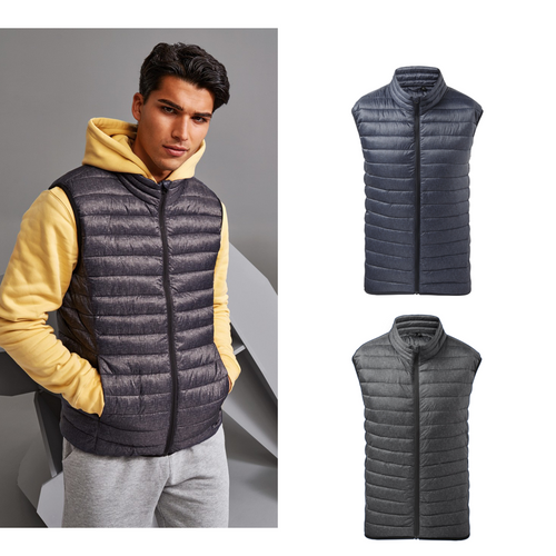2786 Melange padded gilet - TS038