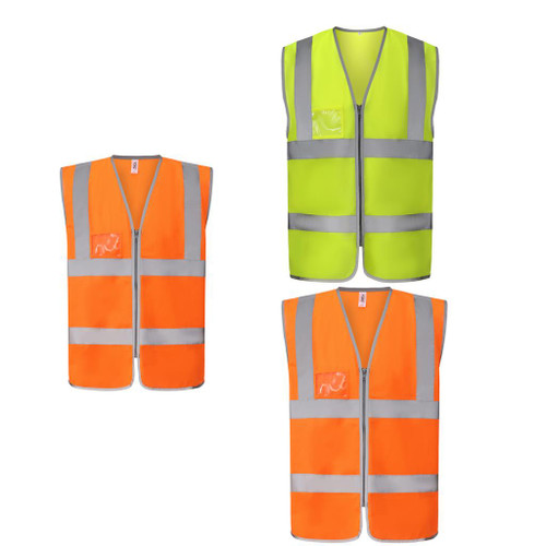 Yoko Hi-vis zip ID reflective border waistcoat (HVW103)