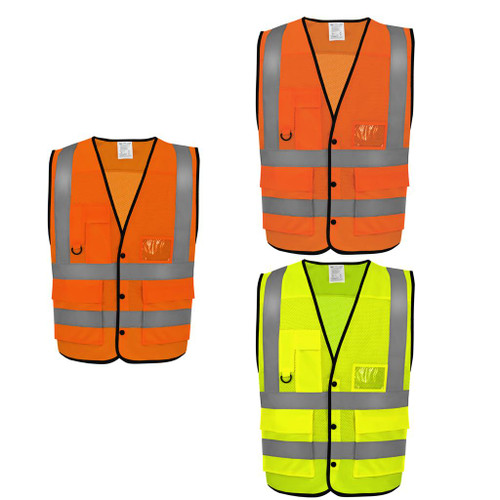 Yoko Hi-vis superior open mesh button waistcoat (HVW860)