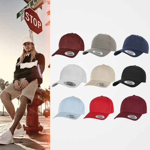 Flexfit by Yupoong 5-panel curved classic snapback (7707)