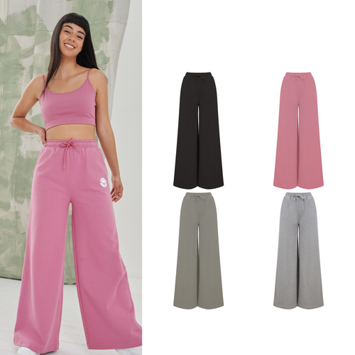 SF Women's sustainable fashion wide leg joggers - SK431