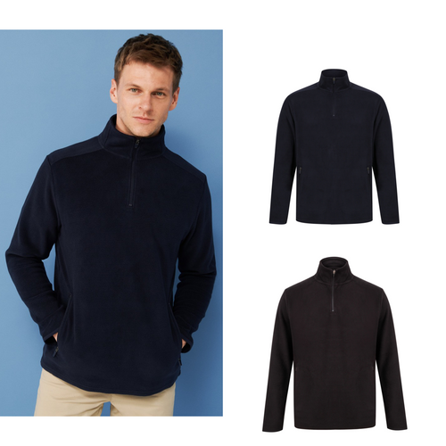 Henbury ¼ zip microfleece jacket - HB858