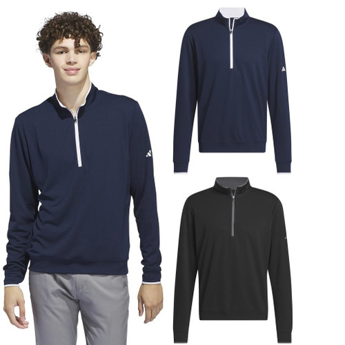 adidas® UPF lightweight quarter-zip pullover
