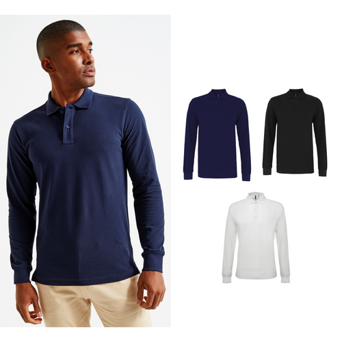 Asquith & Fox Men's classic fit long sleeved polo