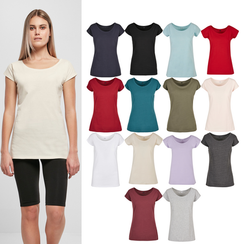Build Your Brand Basic Women's wide neck tee