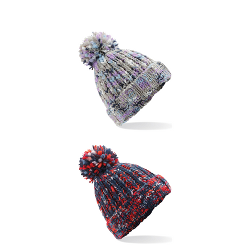 Beechfield Twister pom pom beanie - BC487