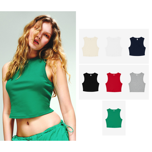 Bella Canvas Women’s micro rib muscle crop tank