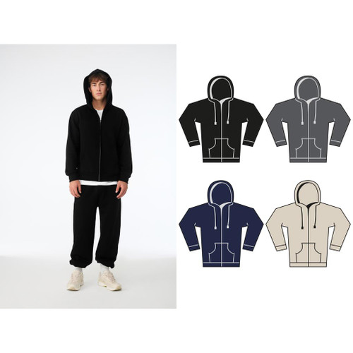 Bella Canvas Unisex heavy full-zip hoodie