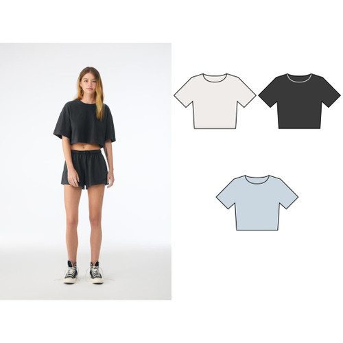 Bella Canvas Women’s heavyweight washed cropped tee