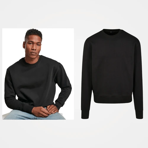 Build Your Brand Premium oversize crew neck