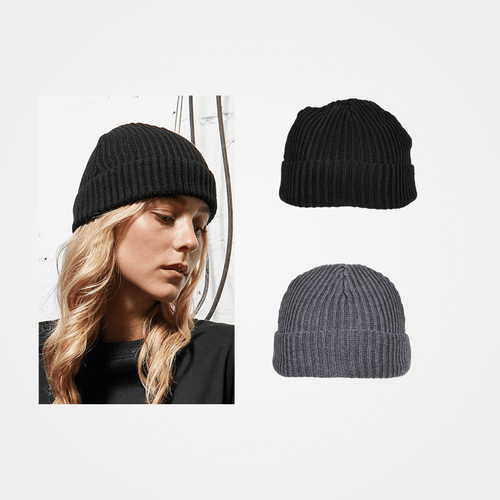 Build Your Brand Recycled yarn fisherman beanie