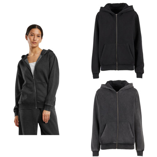 Build Your Brand Women’s vintage heavy zip hoodie