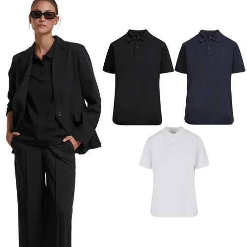 Build Your Brand Women’s Sorona polo tee
