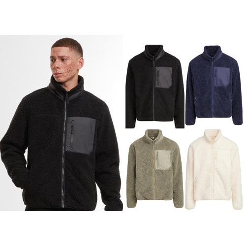 Build Your Brand Bonded sherpa jacket