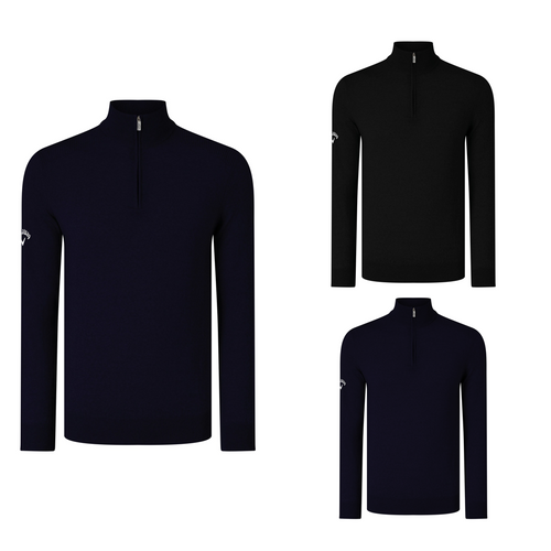 Callaway Ribbed ¼ zip Merino sweater